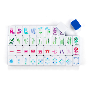 Set Portatile di Mahjong e Scacchi di Lusso a 4 Livelli in Stile Americano per Bambini, 160 Tessere di Mahjong, <span class=keywords><strong>Design</strong></span> Pieghevole in Plastica - Product Image 4