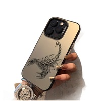 Coque pour iPhone 11/12/13/14/15 Pro Max brillante galvanisée-motif météorite de luxe, pare-chocs antichoc, couverture douce au toucher