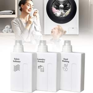 500ml 1L gran oferta botella <span class=keywords><strong>de</strong></span> detergente para ropa <span class=keywords><strong>de</strong></span> varias formas HDPE boca ancha mate detergente en polvo contenedor mantenimiento <span class=keywords><strong>de</strong></span> la <span class=keywords><strong>casa</strong></span> - Product Image 1