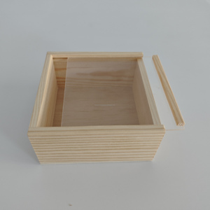 Giá Rẻ Giá Moq 100 Pcs Tùy Chỉnh Kích Thước Đa Chức Năng Thông Tự Nhiên Bằng Gỗ Lưu Trữ Hộp Trượt Acrylic Nắp Đánh Bóng Hộp Quà Tặng - Product Image 2