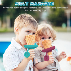 BPA Free Food Grade Silicone Ice Cream Holder No Drop Drip Free Popsicle Holder for Toddlers Kids - Product Image 6
