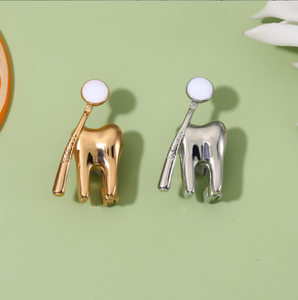 Broches Personalizados com Logotipo para Odontologia e Medicina, Acessórios de Joalheria de Moda Europeia, Emblemas de Lapela Pintados para Anatomia, Biologia e Dentes - Product Image 2