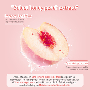 Masque facial VEZE, soin de la peau, hydratation intense, nourrissant, peau lisse, éclaircissant, masque facial à la niacinamide et à la pêche - Product Image 5