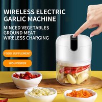 250Ml Chopper Multifunctionele Vleesmolen Stamper Machine Mini Knoflook Groente Chopper Usb Opladen Elektrische Knoflook Stamper