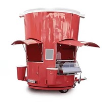 Chariot alimentaire en acier inoxydable résistant à la rouille et imperméable avec 4 roues, capacité de stockage personnalisée pour la vente de restauration rapide en extérieur