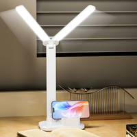 Lampe de table OEM veilleuse LED noire 3 luminosité réglable étude lecture USB étudiant charge lampe de bureau cadeau