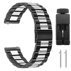 Bracelet de montre en acier inoxydable, barre à ressort à dégagement rapide, 20 à 22mm, ajustement universel pour montre intelligente Samsung Huawei Garmin Xiaomi - Product Image 5