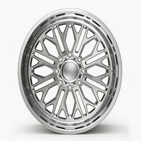 SL 20X12 22X14 30X16 28X16 26X16 Velg Truk Tempa Custom Deep Lip Polished dengan 8X165.1 8X170 8X180 untuk GMC Sierra 2500HD