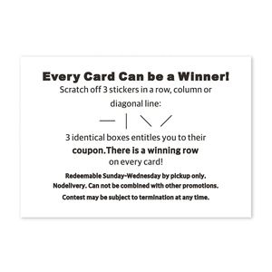 Tarjeta Rasca y Gana Estilo Póker, Impresión de Tarjetas de Premios Personalizadas para Promociones - Product Image 5