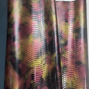 Very Shiny Surface <strong>Python</strong> Embossed PU Synthetic Leather - Product Image 4