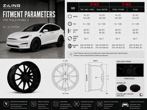 Nouvelles jantes en aluminium forgé monobloc légères de qualité supérieure ZL pour <span class=keywords><strong>Tesla</strong></span> <span class=keywords><strong>Model</strong></span> <span class=keywords><strong>X</strong></span> <span class=keywords><strong>Plaid</strong></span> 20" 22" EV Fitment Deep Concave - Product Image 6