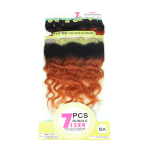 Bó Nhuộm Ombre T1B/27 #30 # Burg # Body Wave Bó Và Closure Set Brazil Human Hair Extension Bó Với Closure - Product Image 4