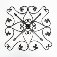 Rosettes ornementales en fer forgé, éléments de conception de porte, rosettes en métal, accessoires décoratifs, rosettes en fer