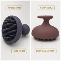 Brosse de bain pour animaux de compagnie en silicone, brosse de toilettage pour la douche, outil de massage et de démêlage pour chiens, chats, chiots et chatons