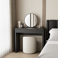 Coiffeuse moderne personnalisée avec miroir, commode en bois à tiroirs et petit meuble de rangement pour chambre à coucher, hôtel et salon