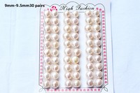 Perles de culture d'eau douce naturelles Aurora rose et blanches, demi-percées, plates et rondes, 5-10 mm, en vrac, pour la fabrication de bijoux, vente en gros
