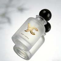 Flacons de parfum en verre cylindriques de luxe YC avec couvercles, boîtes d'emballage personnalisables avec logo - 30 ml/50 ml/100 ml
