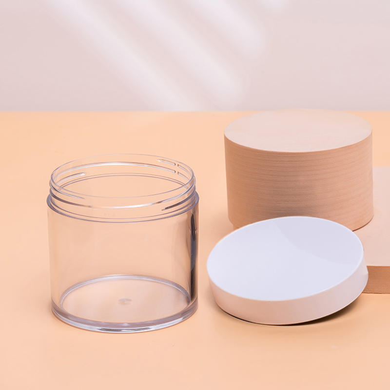 KG-J91R 400ml 440ml Large Capacity Cosmetic Cream Jar Transparent Plastic Bottles Packaging PET Jars with Lids