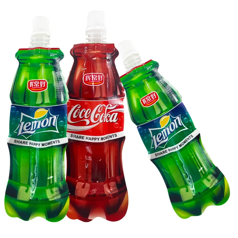 Özelleştirilmiş cola Sprite sıkma tipi içecekler emzik kese yüksek sıcaklık sterilizasyon sıvı ambalaj çantası