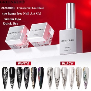 ฐานลูกไม้โปร่งใสสีดำสีขาวแบบ LED UV แห้งเร็วเจลทาเล็บสำหรับร้านเสริมสวย - Product Image 1