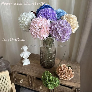 Meilleure vente d'hortensias blancs fleur artificielle tête unique fleur de mariage en soie pour la décoration d'événements - Product Image 5