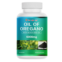Huile d'origan biologique et huile de nigelle en gélules, complément alimentaire à base de plantes pour soutenir le système immunitaire et la digestion