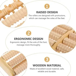 Rouleau de <span class=keywords><strong>massage</strong></span> des pieds artisanal en bois personnalisé Fasciite plantaire Outil de <span class=keywords><strong>massage</strong></span> en bois <span class=keywords><strong>Trigger</strong></span> <span class=keywords><strong>Point</strong></span> Therapy Roller Board