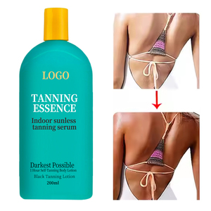 Loción de bronceado corporal para interiores personalizada, loción de bronceado corporal sin sulfato 200ml loción de bronceado natural rápida - Product Image 4