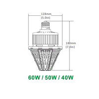 Ampoules LED E27 en gros 40w-50w-60w Dimmables 200Vac-480Vac E40 Ambre-Vert-Bleu Lampes de jardin à capteur