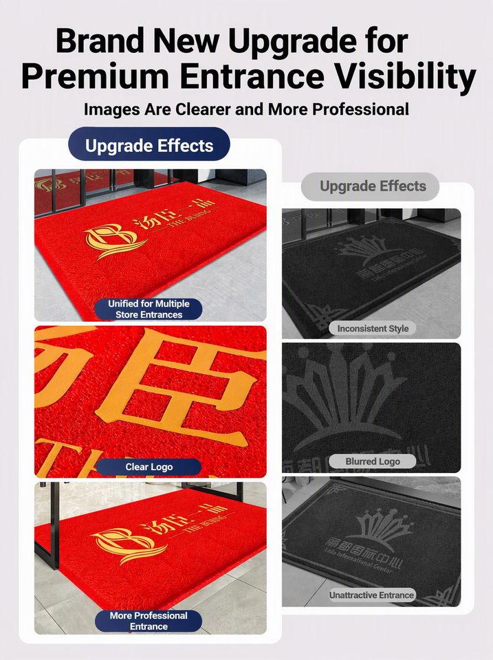 Unique Outdoor Welcome Rug Commercial PVC Coil Mat Carpet Custom Logo Outdoor Non-Slip Welcome ...