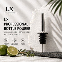 Bouchon verseur en acier inoxydable pour vin rouge, bec verseur pour cocktail, bec verseur métal-plastique, modèle LXD-014, origine Yongkang