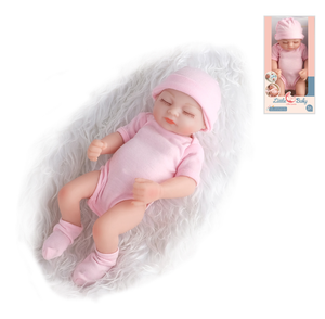 FiveStar Muñeca de Vinilo de 11 Pulgadas, Cuerpo Completo de Goma Suave, <span class=keywords><strong>Ojos</strong></span> <span class=keywords><strong>Cerrados</strong></span>, Muñeca <span class=keywords><strong>Reborn</strong></span>, Juguete de Moda de 28 cm, Muñeca de Bebé Dormida con Apariencia Realista - Product Image 4