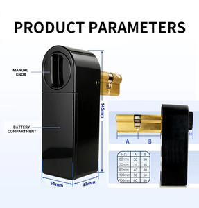 Kunci Silinder Pintar Aplikasi TTLOCK Kunci Cerdas Profil Euro Tombol Putar Kunci Elektronik Otomatis Pintar - Product Image 2