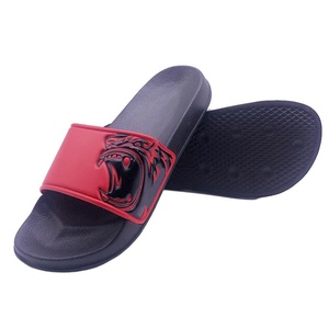 Claquettes d'été pour hommes, rouges, décontractées, personnalisables, pour la plage - Product Image 2