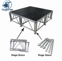 Scène modulaire portable en aluminium à montage rapide pour DJ, événements et mariages