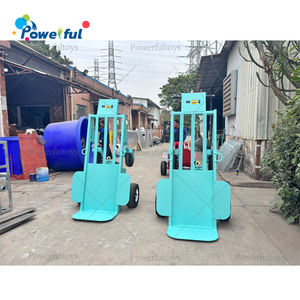 Chariot à main électrique à 4 roues robuste avec treuil pour soulever des châteaux gonflables - Product Image 3