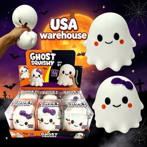 Jouets Squishy d'Halloween en forme de fantôme, anti-stress à remontée lente, mignons et kawaii, balles anti-stress à thème Halloween, Squishies Fidget - Product Image 1