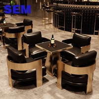 Fabricant de meubles de restaurant SEM, ensemble de table à manger pour 4 personnes, cantine, cafétéria, plateau de table en pierre frittée, chaise de restaurant, table