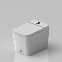 Offre Spéciale – Toilette Intelligente Automatique Moderne Blanche avec Télécommande, Siphon en S, Fixation au Sol, Cuvette en Céramique, Siège Chauffant et Veilleuse