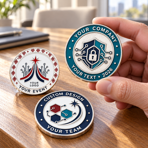 Monedas Conmemorativas Personalizadas para Desafíos Tecnológicos, en Tono Plateado, Recuerdos Corporativos para Conferencias, OEM ODM - Product Image 2