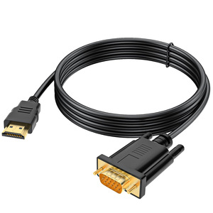 Bán Buôn Cung Cấp Màu Xám Cổ Braid HDTV Cho HDMI <span class=keywords><strong>VGA</strong></span> Chuyển Đổi Adapter 1920*1080P Cho HDMI <span class=keywords><strong>VGA</strong></span> Cable 0.5M 1M 10M Xoắn Cặp Màn Hình - Product Image 2