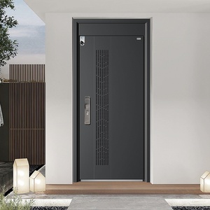 <span class=keywords><strong>Puerta</strong></span> de Entrada Antirrobo Moderna de Acero y Aluminio para Villa, Seguridad Exterior del Hogar y Entrada al Jardín, Fabricada en Zhejiang - Product Image 2