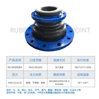 Raccord flexible en acier au carbone EPDM PN16, peint, résistant à l'huile et aux acides, réducteur concentrique