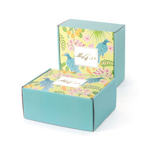 Cajas de envío corrugadas todo en uno con impresión rosa y azul personalizada de doble cara para flores y palomas para pequeñas empresas - Product Image 5