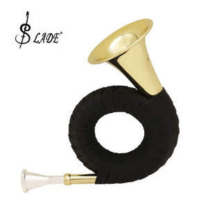Atacado Grande Golden Hunting Horn French Horn com Flat Bb Key Latão Instrumentos de sopro - Product Image 4