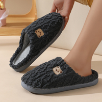 Op maat gemaakte logo fruit binnenhuis pantoffels met comfortabel pluizig pluche voor lente binnen zacht winter gunstige korting