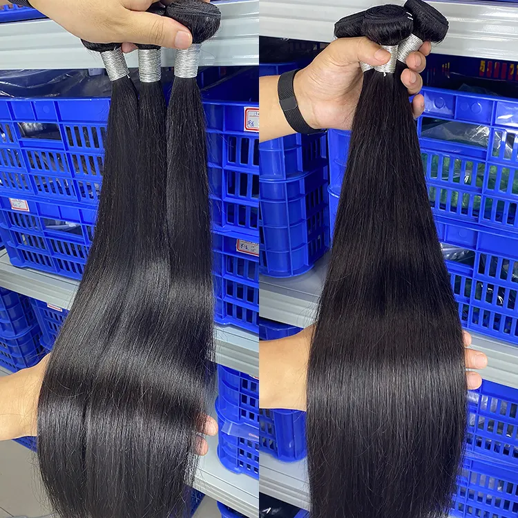 10A Lớp 10-32inch mẫu miễn phí thô chưa qua chế biến Brazil Remy tóc bó Nhà cung cấp tự nhiên tóc con người