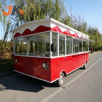 Camion de restauration mobile, camionnette à café de style bus, chariot de traiteur, chariot à burgers et frites, voiture de restauration, bar mobile, restauration rapide, résistant à la rouille, alimentation intégrée