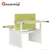 Bureau de travail moderne extensible modulaire, réglable en hauteur, bureau d'ordinateur, poste de travail, table réglable en hauteur
