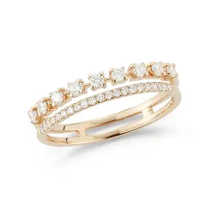 Laodun Nieuwe Collectie S925 Ringen Minimalistische Engagement Fancy Pretty Aangepaste 18K Sterling Zilveren Non Verstelbare Ringen